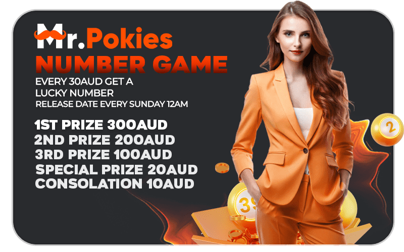 MrPokies Number Game promotional banner
